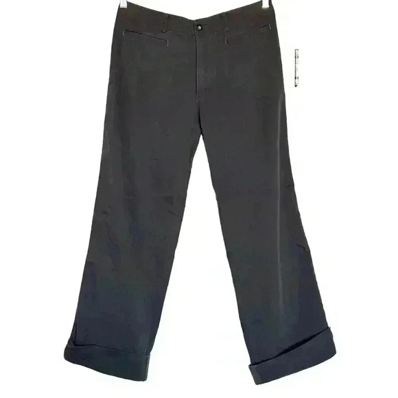 Horny Toad Pants Womens Size 10 Chino Straight Relaxed Logo Dark Gray - Picture 1 of 7